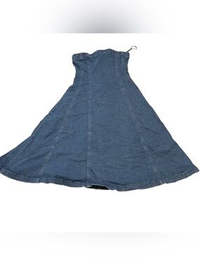 GAP Strapless Denim Dress - Blue